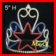 Wholesale Crystal Star Pageant Crown tiara, star boys crowns, wholesale kids crowns